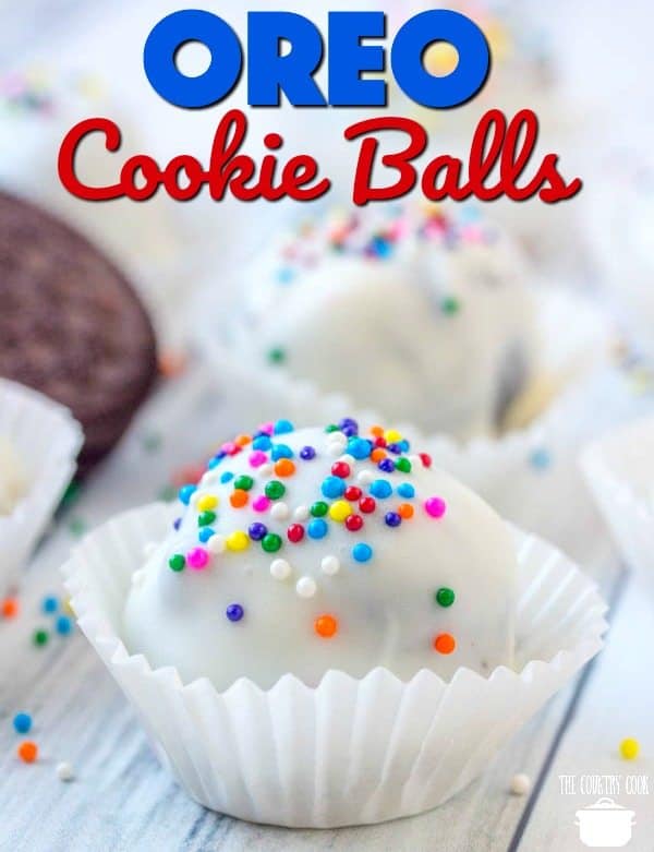 Oreo Cookie Balls recipe from The Country Cook