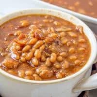 Southern Virginia Baked Beans in a bowl