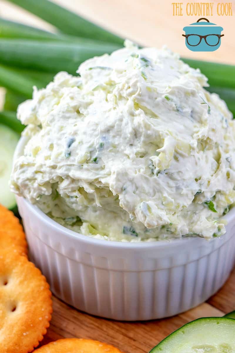 Creamy Cucumber Spread for bagels or crackers.
