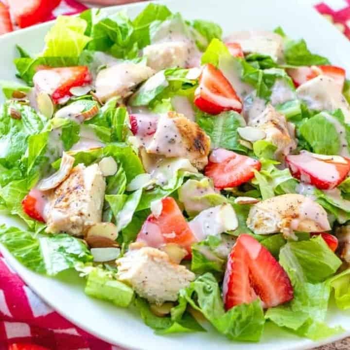 Strawberry Chicken Salad with Raspberry Poppyseed Vinaigrette