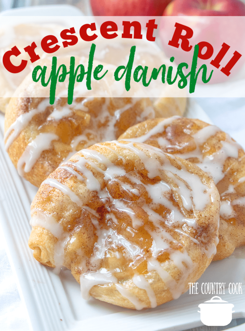 Crescent Roll Apple Danishes - The Country Cook