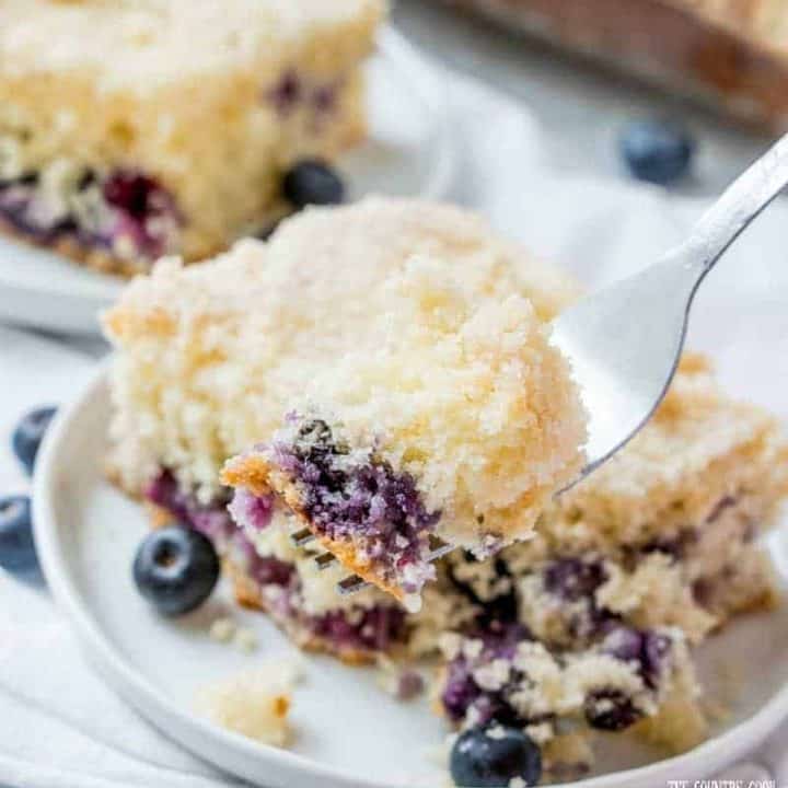 Blueberry Coffee Cake made with Bisquick and fresh blueberries