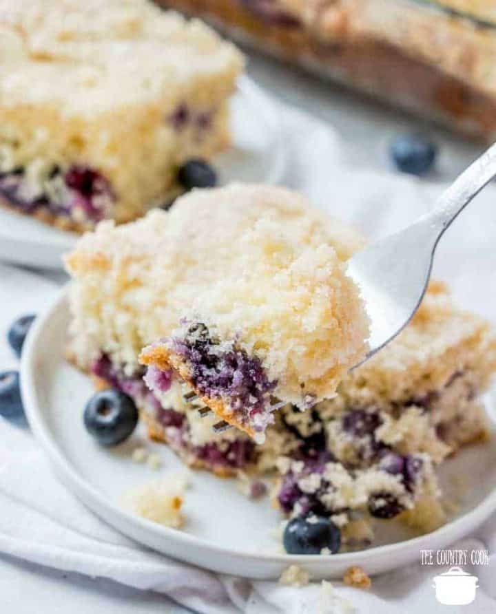 Blueberry Coffee Cake made with Bisquick and fresh blueberries.