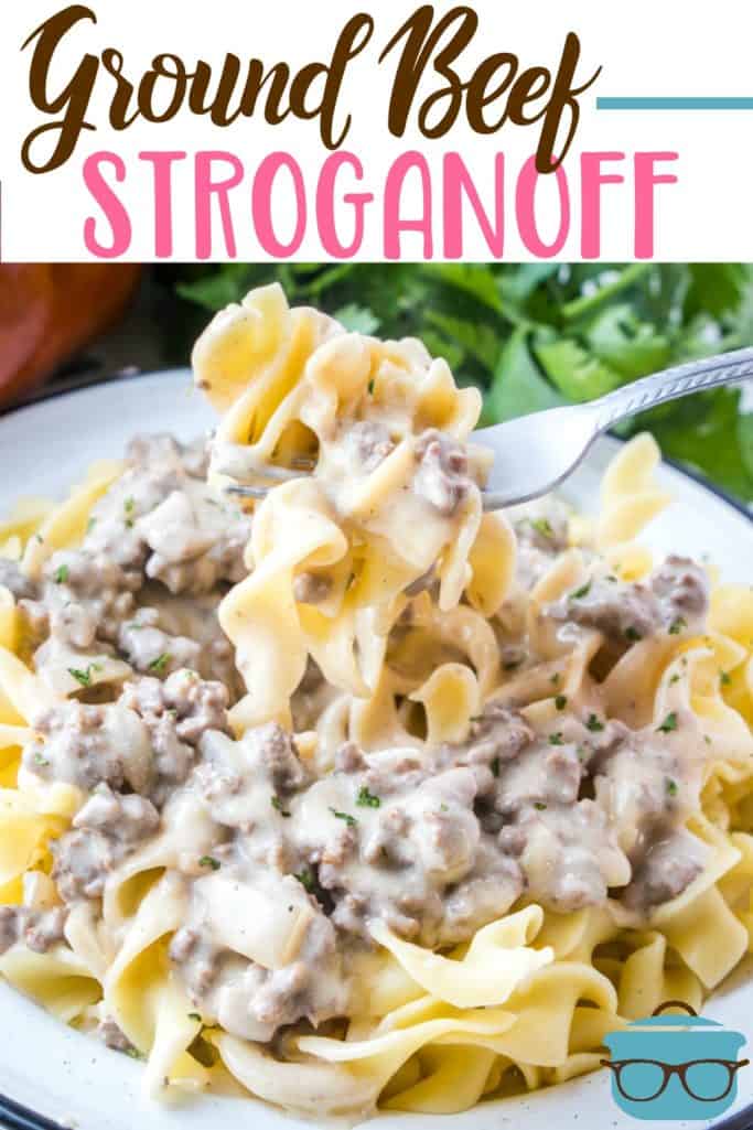 Ground Beef Stroganoff recipe from The Country Cook