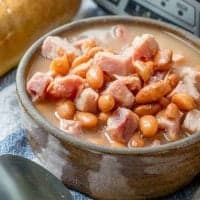 Slow Cooker Soup Beans and Ham recipe
