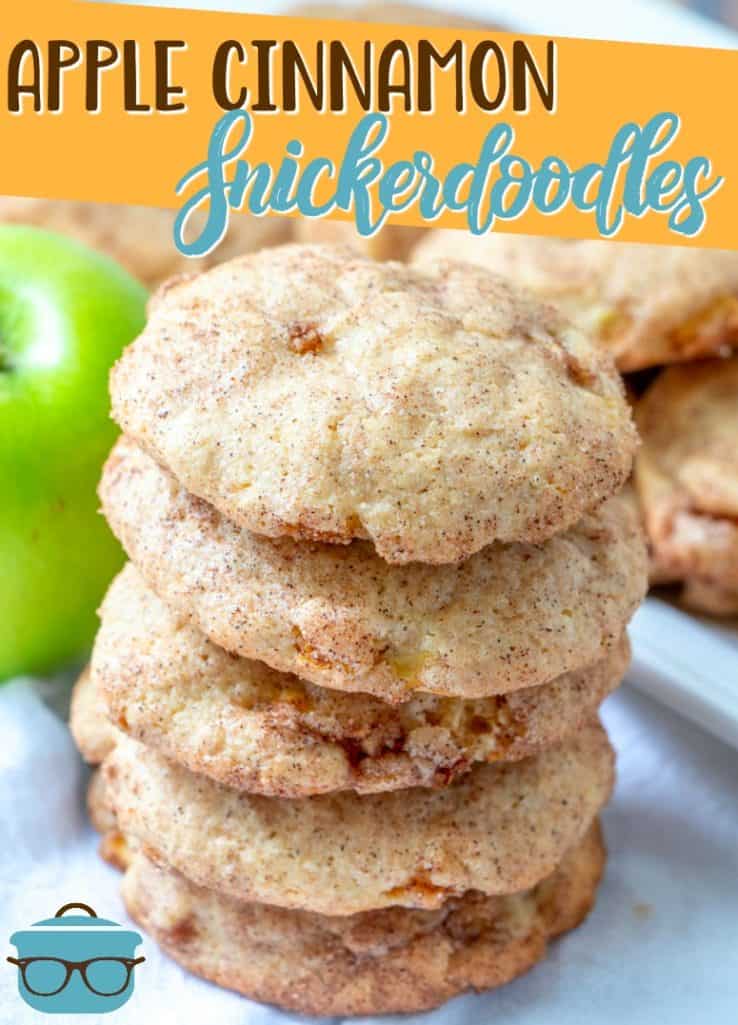 Apple Cinnamon Snickerdoodles recipe from The Country Cook
