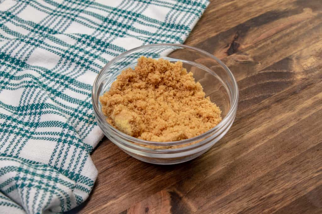 brown sugar and dry mustard powder mixed together in a small bowl