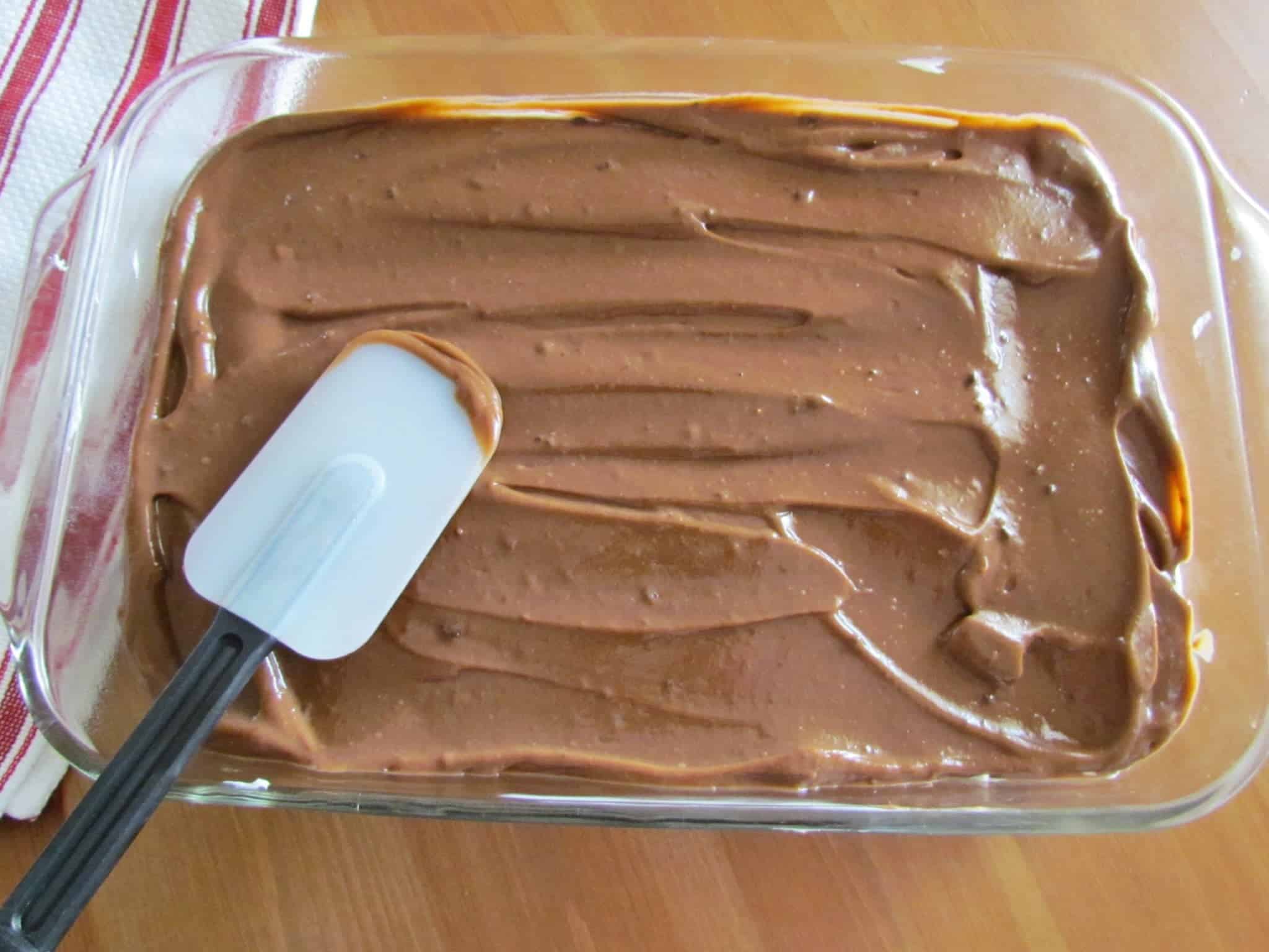 chocolate pudding layer.