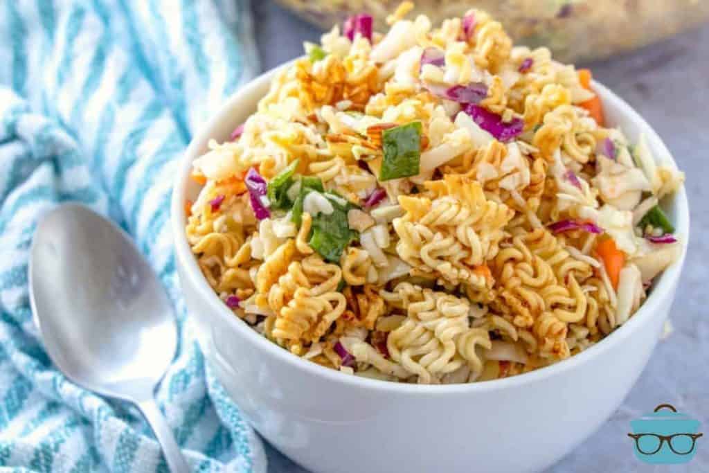 Ramen Asian Salad recipe in a bowl 