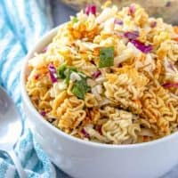 Ramen Asian Salad recipe in a bowl