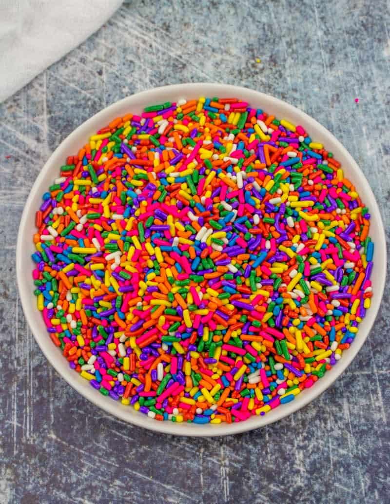 sprinkles in a bowl