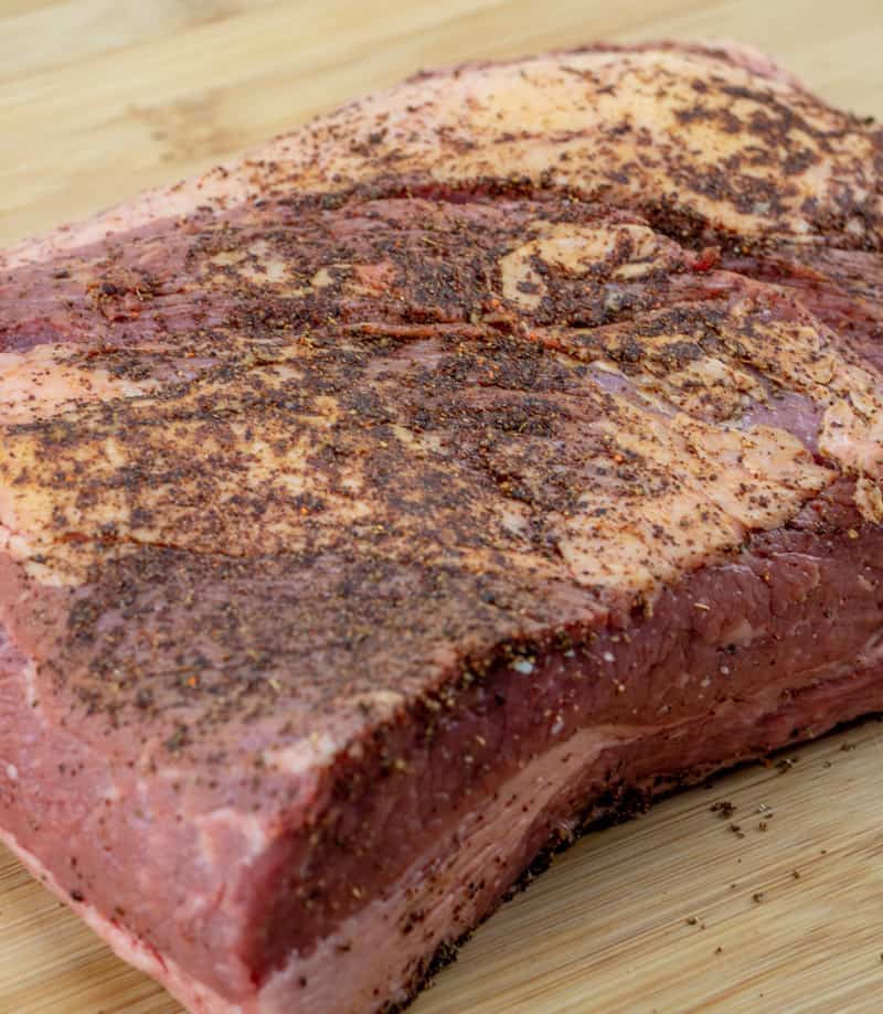 beef seasoning rub on beef brisket