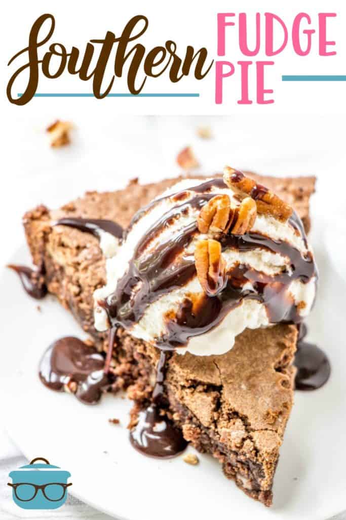 Crustless Southern Fudge Pie recipe from The Country Cook