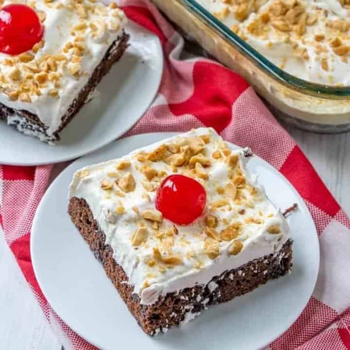Easy Caramel Brownie Cake recipe