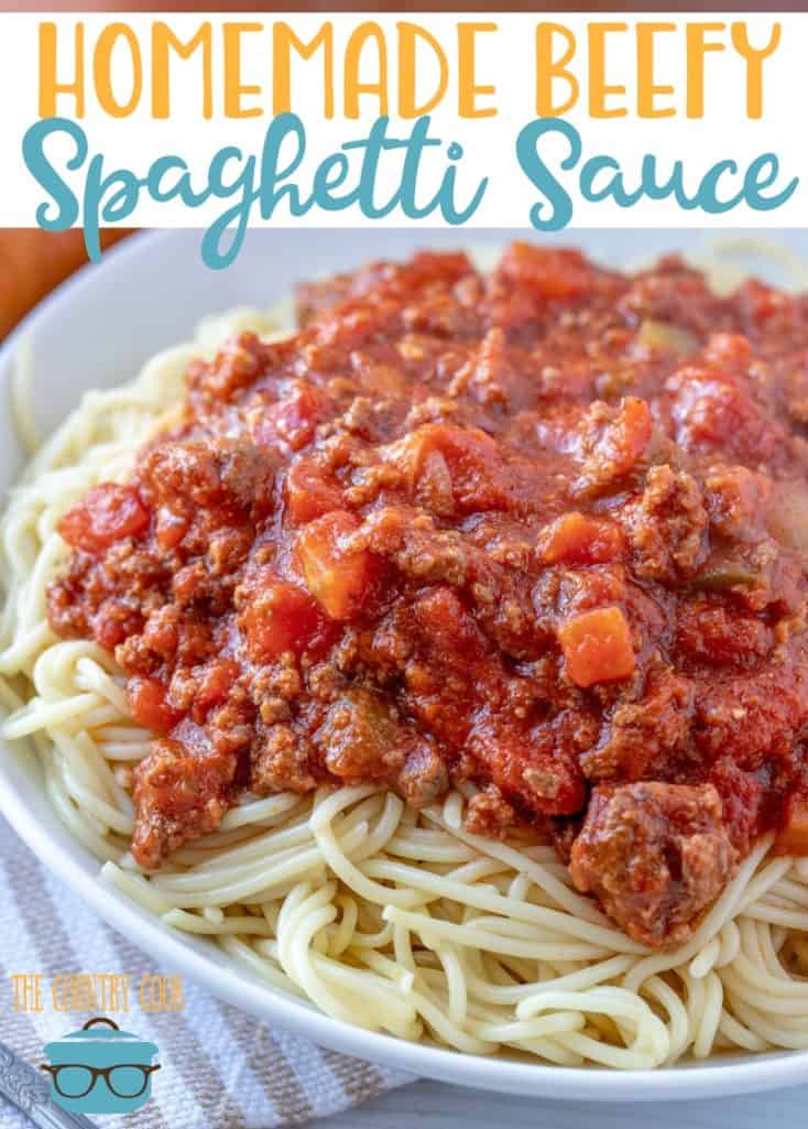 Homemade Beefy Spaghetti Sauce Video The Country Cook