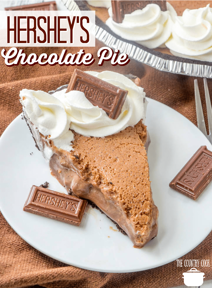Hershey's Chocolate Pie recipe from The Country Cook