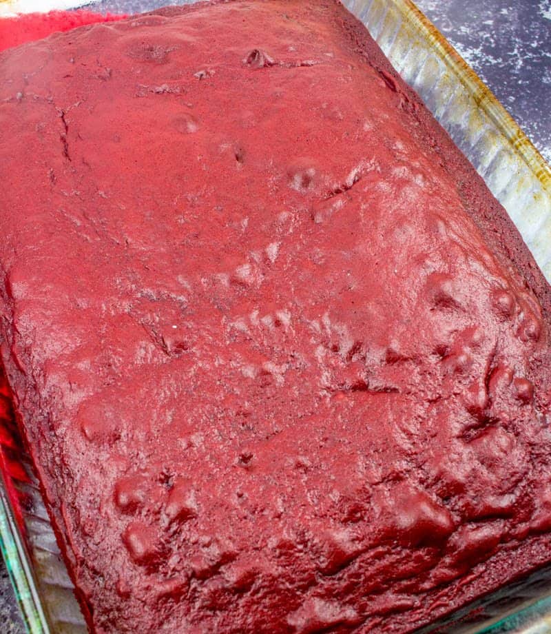 fully baked red velvet cheesecake cake