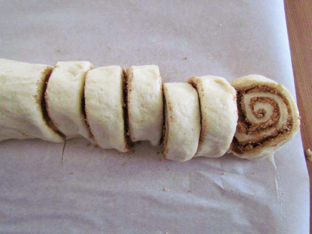 sliced small cinnamon rolls