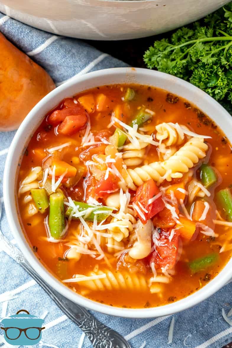 Bowl of Homemade Minestrone Soup