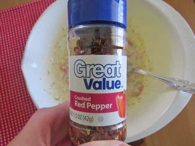 bottle of crushed red pepper