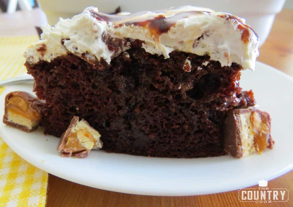 Snickers Poke Cake The Country Cook