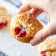 Crescent Roll Cherry Pie Bites