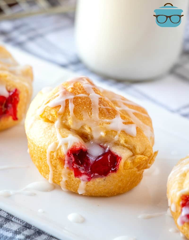 Easy Cherry Pie Bites, placed on a plate.