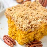 Pumpkin Pie Coffee Cake with Streusel Topping