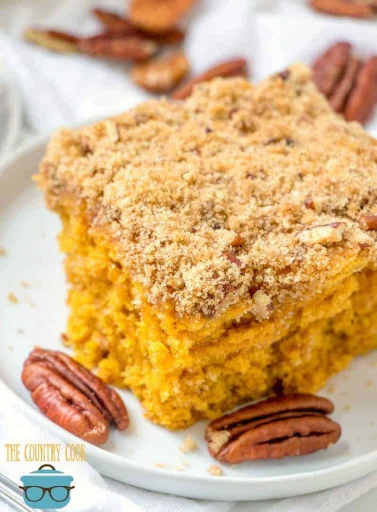 Pumpkin Pie Coffee Cake with Streusel Topping