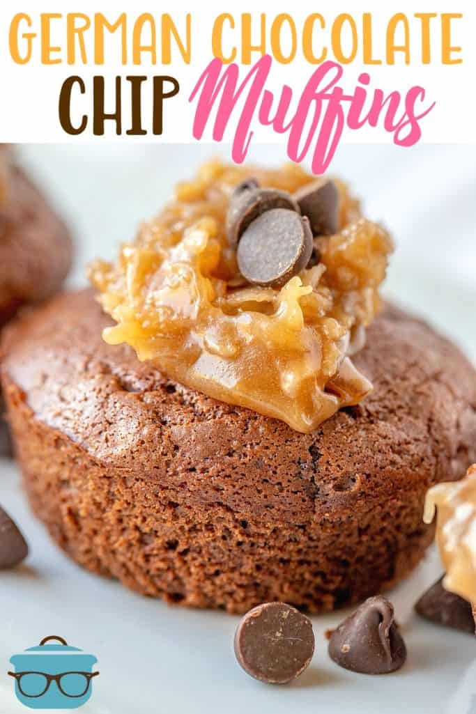 Easy German Chocolate Chip Muffins recipe from The Country Cook