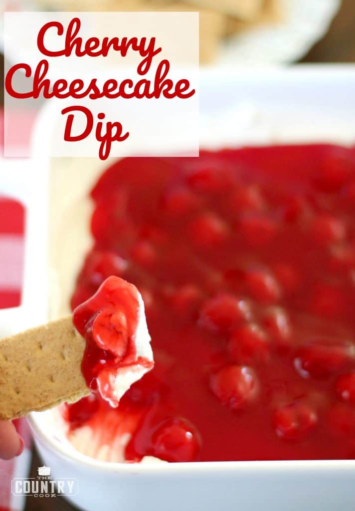 Cherry Cheesecake Dip recipe from The Country Cook