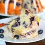 Lemon Blueberry Muffin Cake slice