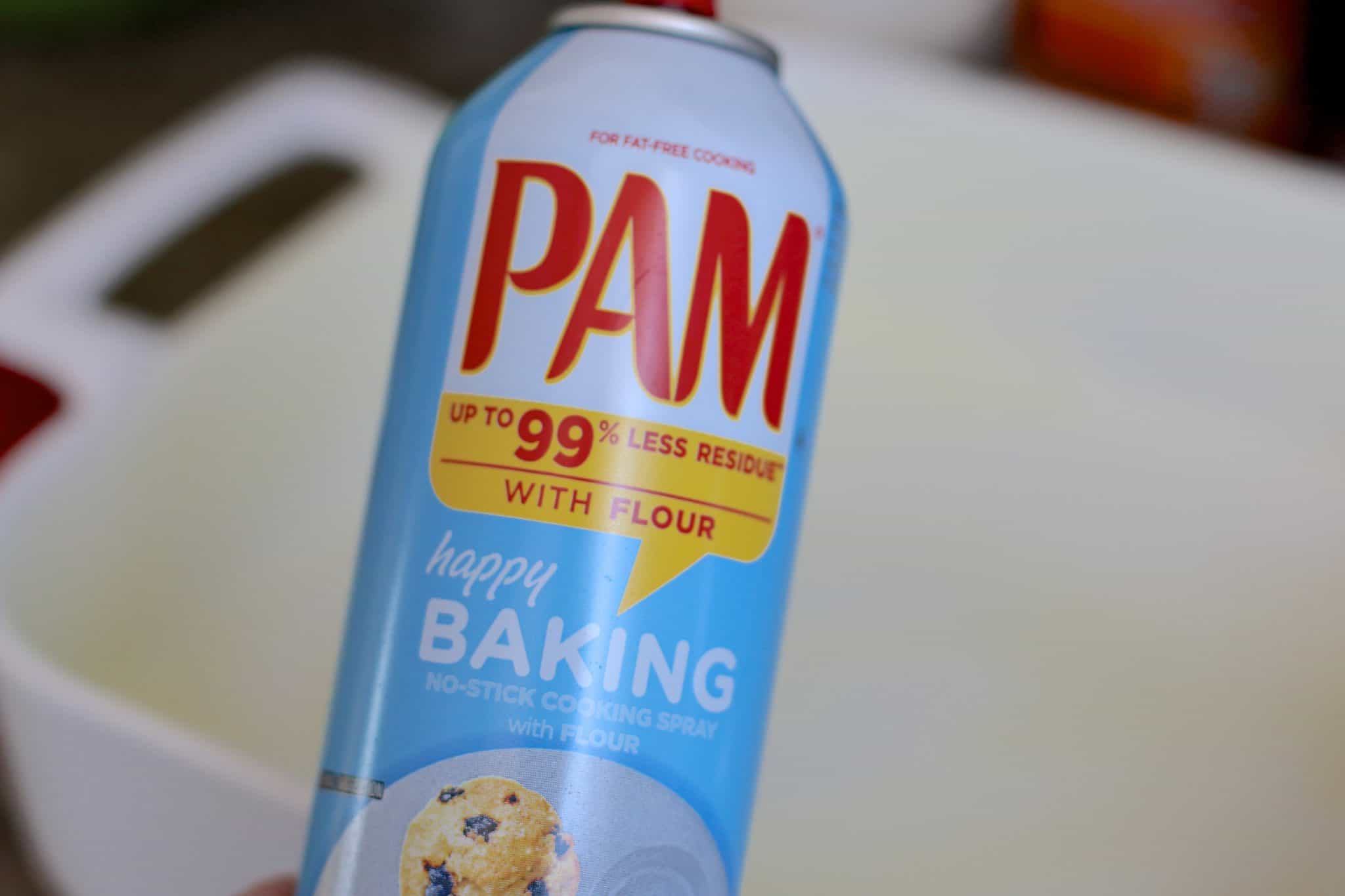 Pam baking spray with flour.
