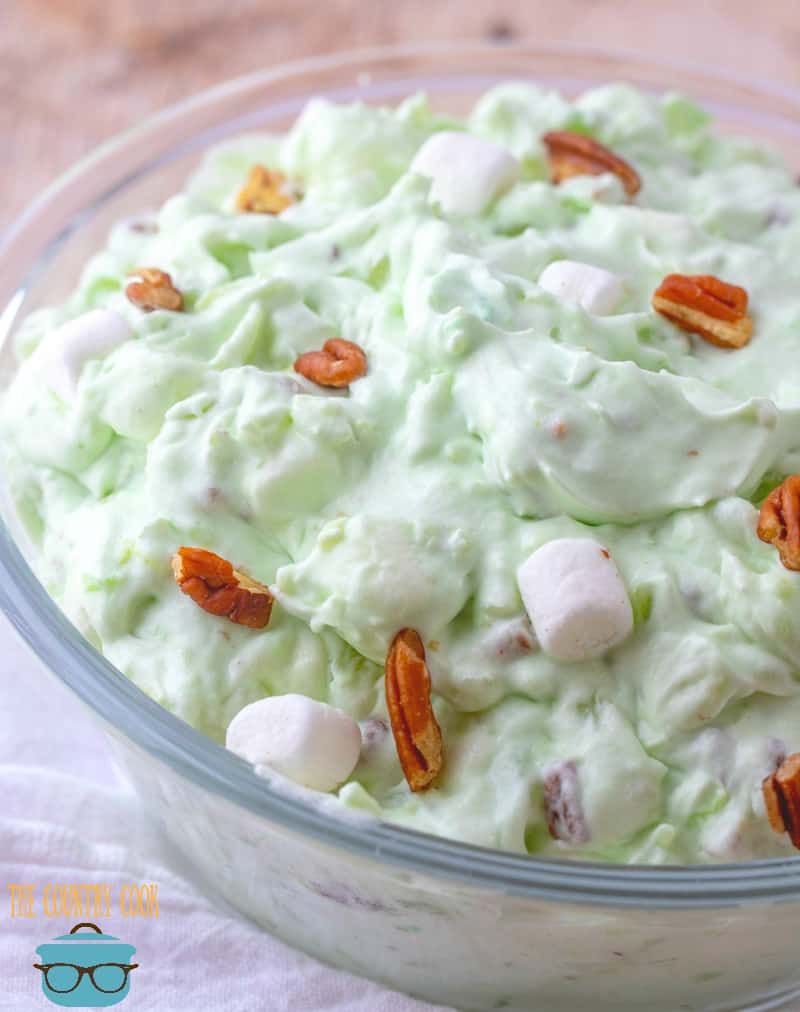 No Bake Pistachio Fluff (Watergate salad) in a large bowl.