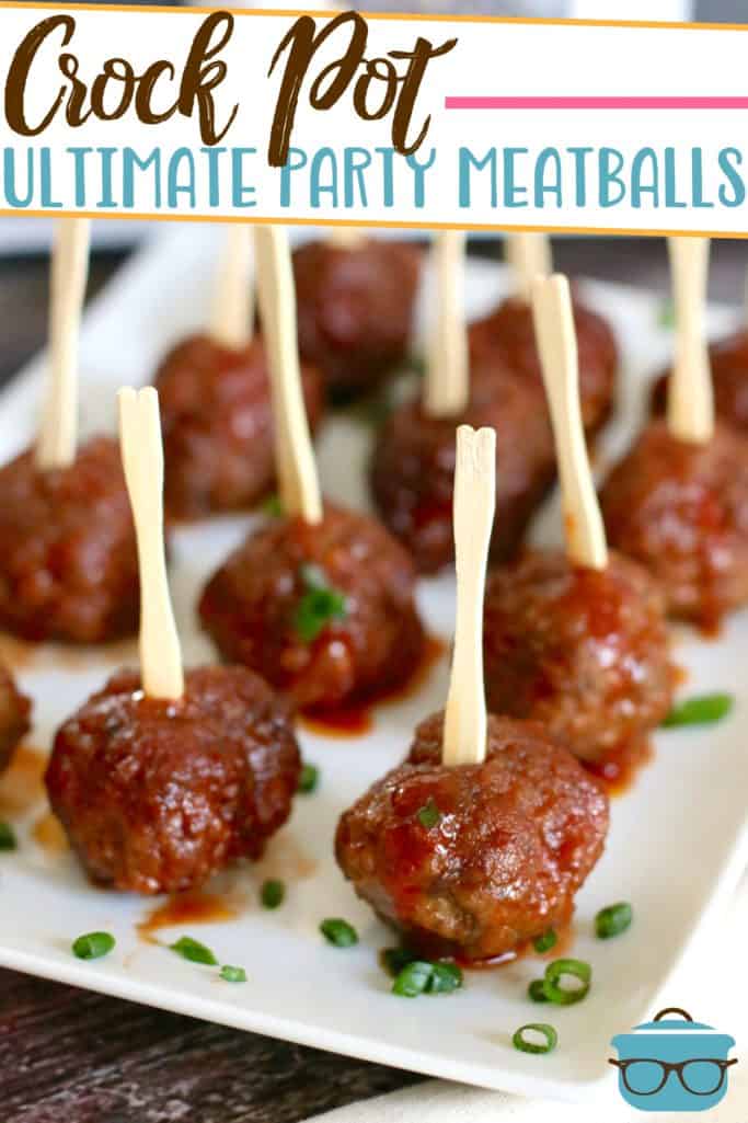 Homemade Crock Pot Ultimate Party Meatballs recipe from The Country Cook