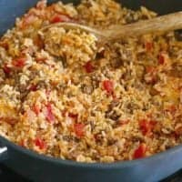 Easy One Pan Taco Rice recipe from The Country Cook