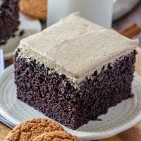 Homemade Dark Chocolate Cake with Gingerbread Frosting recipe