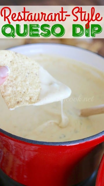 Restaurant Style Crock Pot Queso Dip recipe from The Country Cook