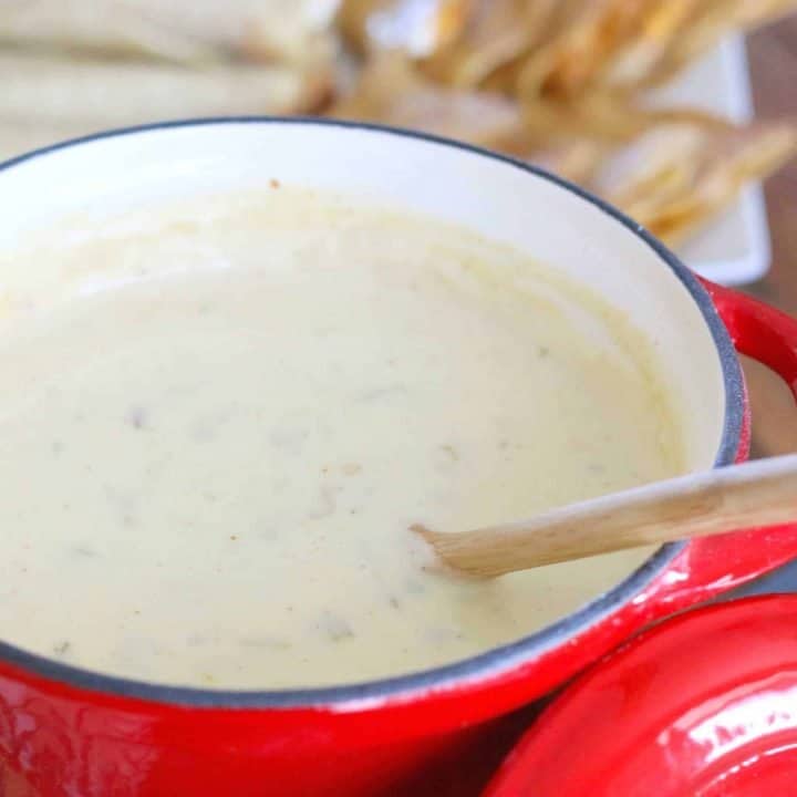 Restaurant Style Crock Pot White Queso Dip recipe