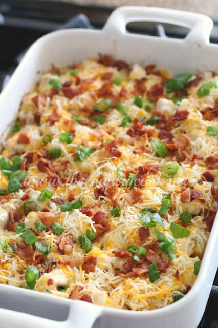 Loaded Potato & Ranch Chicken Casserole - The Country Cook