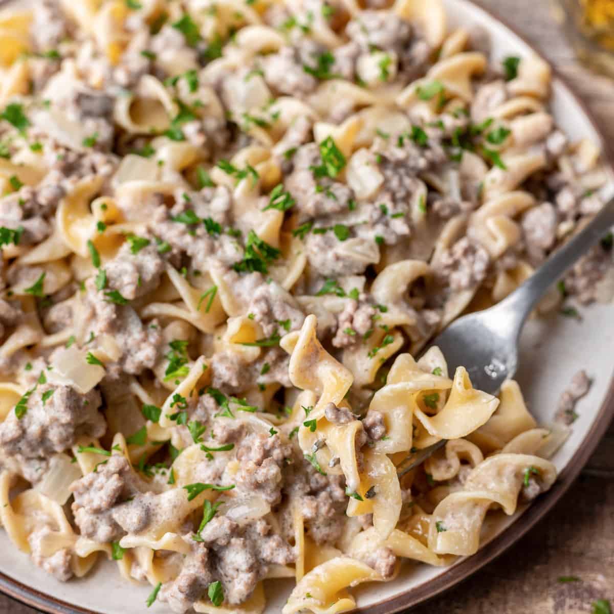Ground Beef Stroganoff (No Cream Soups) - The Country Cook