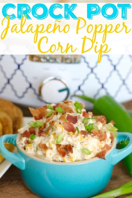 Crock Pot Jalapeno Popper Corn Dip recipe from The Country Cook
