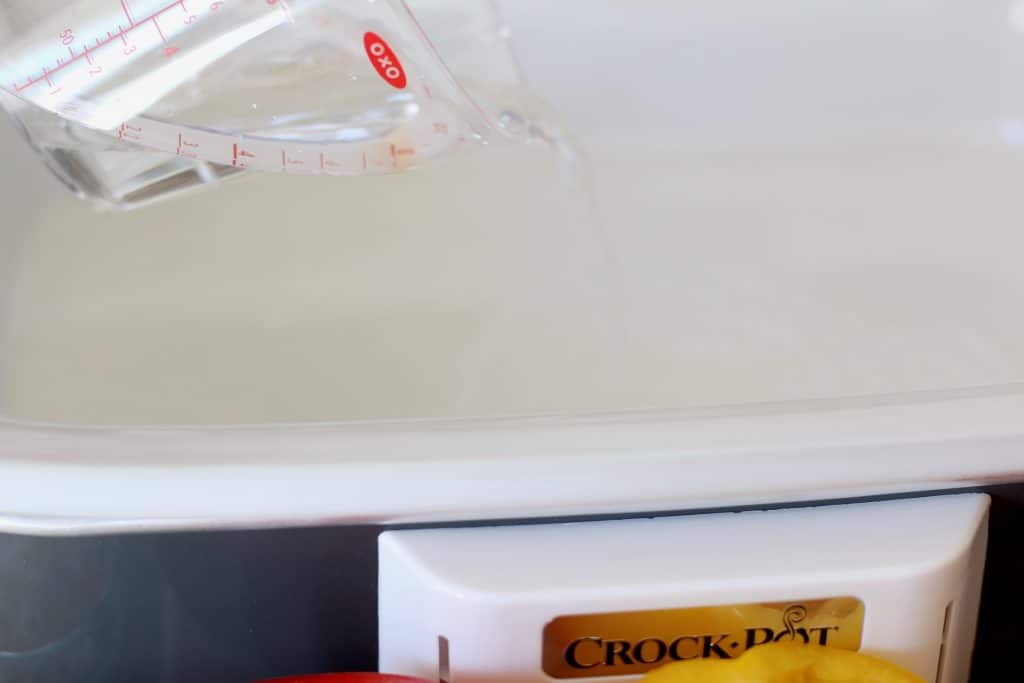 water added to crock pot