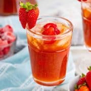 Southern Strawberry Sweet Iced Tea recipe from The Country Cook