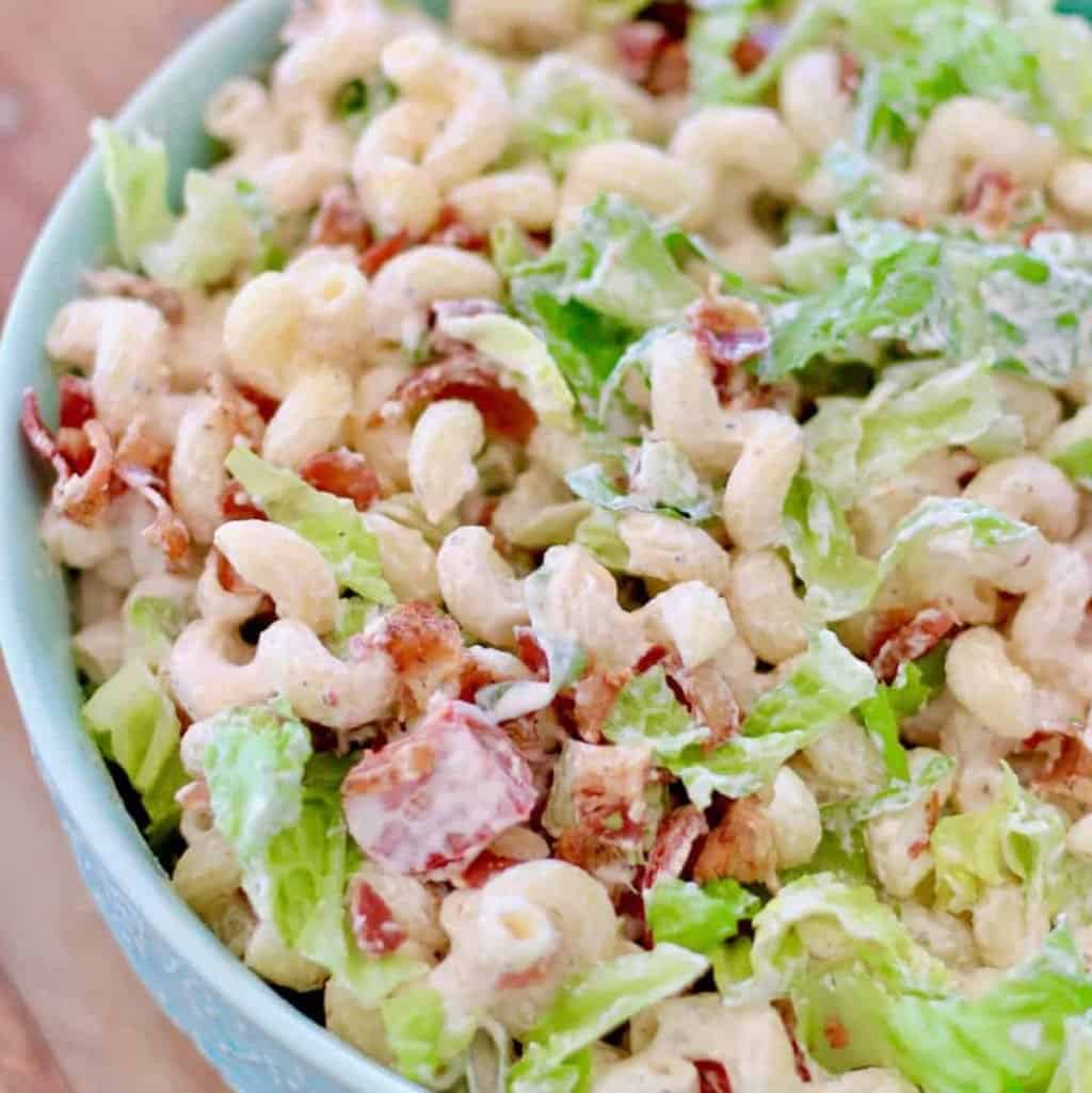 BEST EVER BLT MACARONI SALAD - The Country Cook