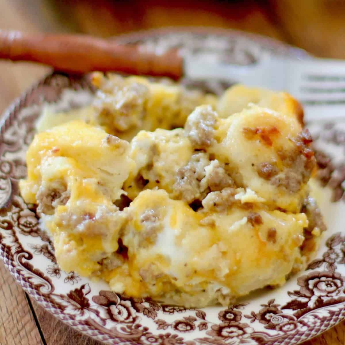 Sausage, Egg and Cheese Biscuit Casserole