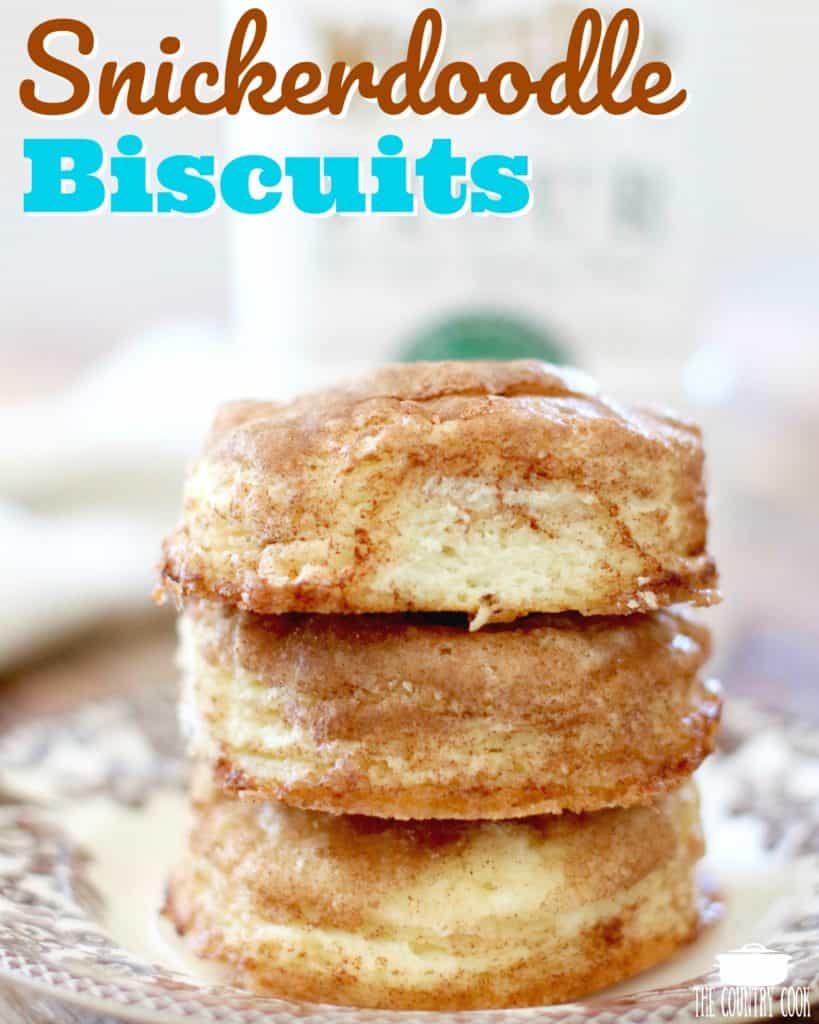 Homemade Snickerdoodle Skillet Biscuits recipe from The Country Cook