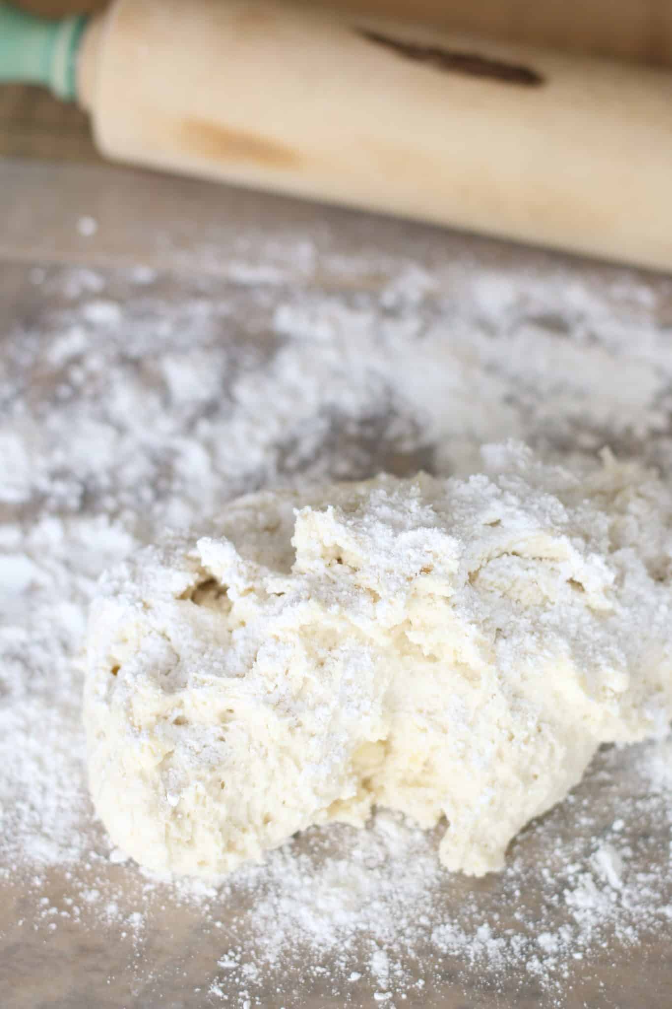 biscuit dough recipe on counter