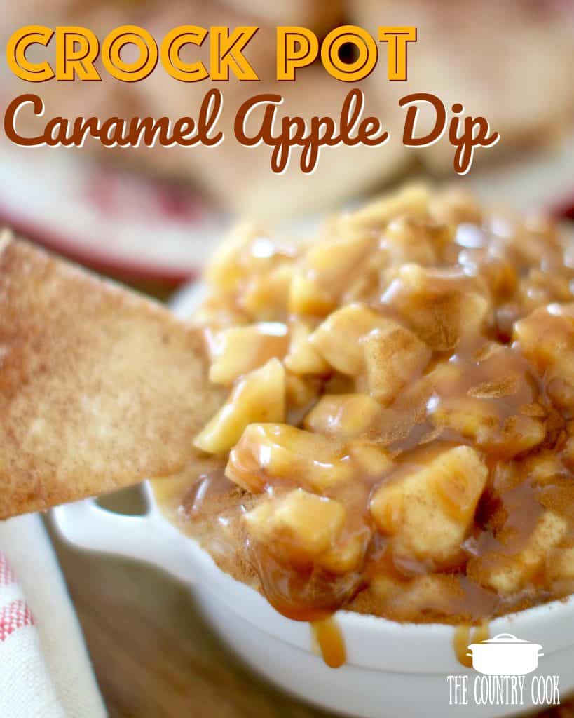 Crock Pot Caramel Apple Dip recipe from The Country Cook