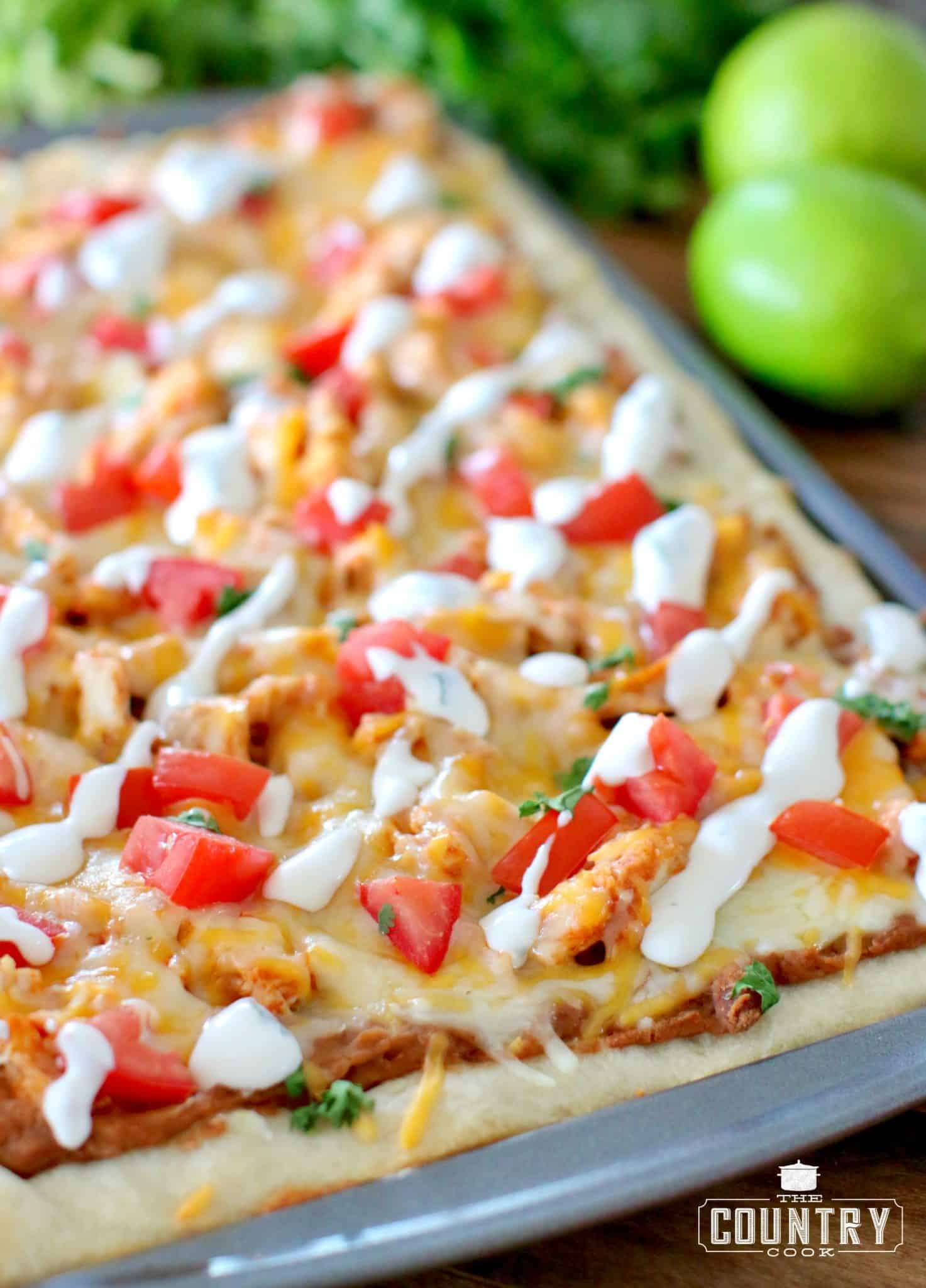 Chicken Taco Pizza with Secret Sauce